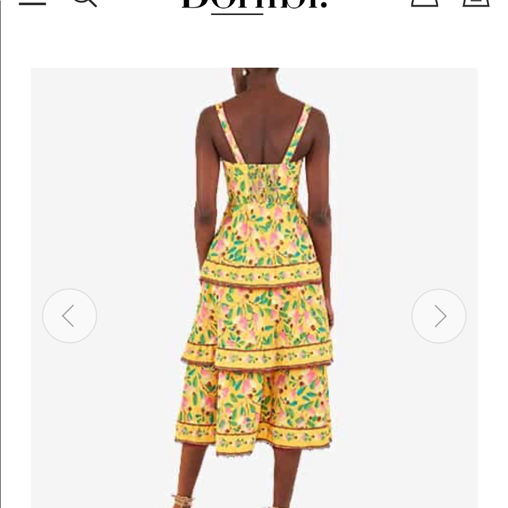 FARM Rio Yellow Floral Tiered Sundress with Pink & Green Accents - Picture 2 of 7